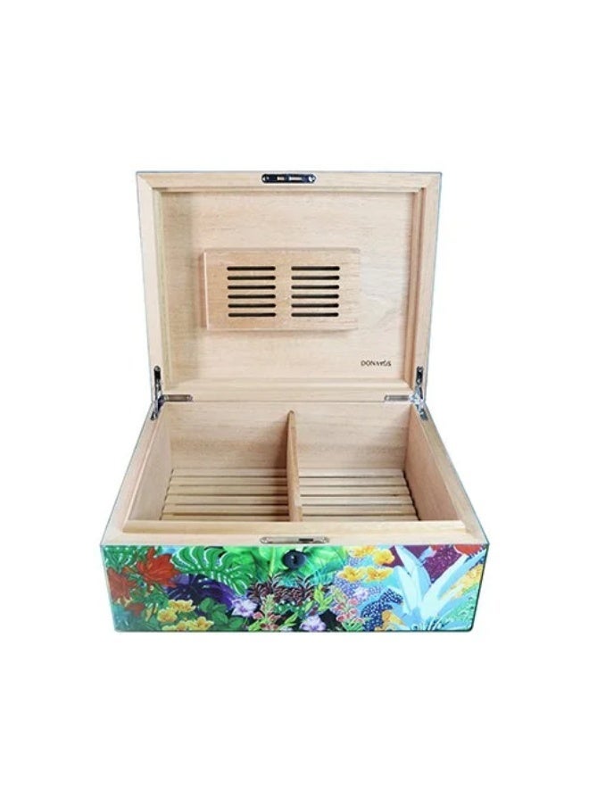 Hemingway Luxury Wooden Cigar Humidor Box, 200 Capacity | Premium Handcrafted Elephant design with Key Lock - Image 1